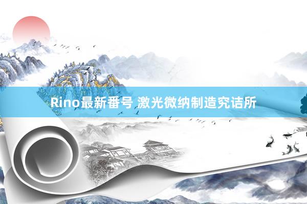 Rino最新番号 激光微纳制造究诘所