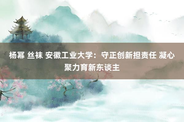 杨幂 丝袜 安徽工业大学：守正创新担责任 凝心聚力育新东谈主